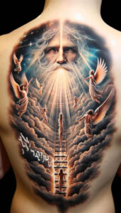eternal-god – tattoo design ideas free ai generated – neotraditional-textured-shading – for-biceps – Gallery: god-inkby-ai