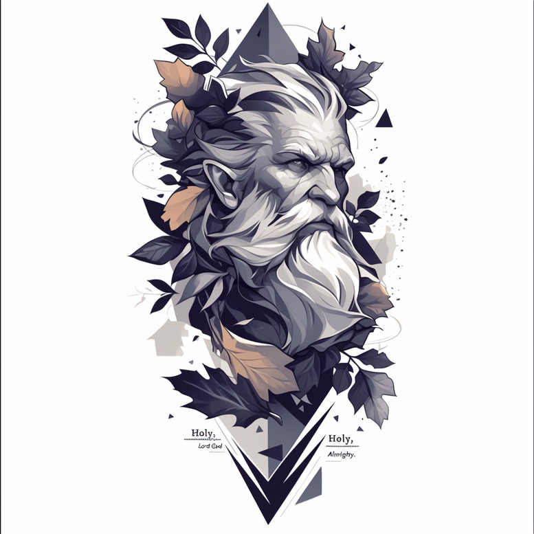 god-of-truth – tattoo design ideas free ai generated – neotraditional-soft-shadows – for-lower-leg – Gallery: god-inkby-ai