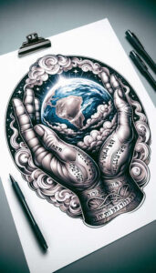 god-of-truth – tattoo design ideas free ai generated – surrealism-fragmentation – for-hip – Gallery: god-inkby-ai