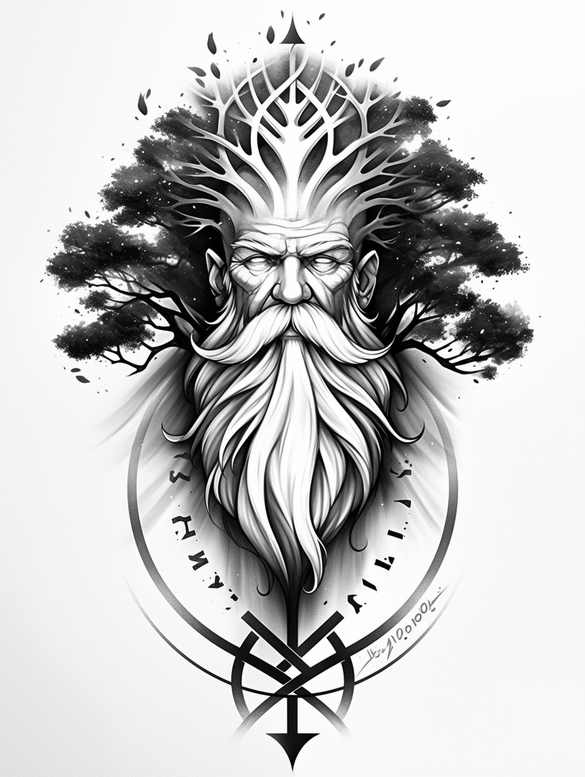 god-of-universe – tattoo design ideas free ai generated – realism-transparent-layer – for-inner-arm – Gallery: god-inkby-ai
