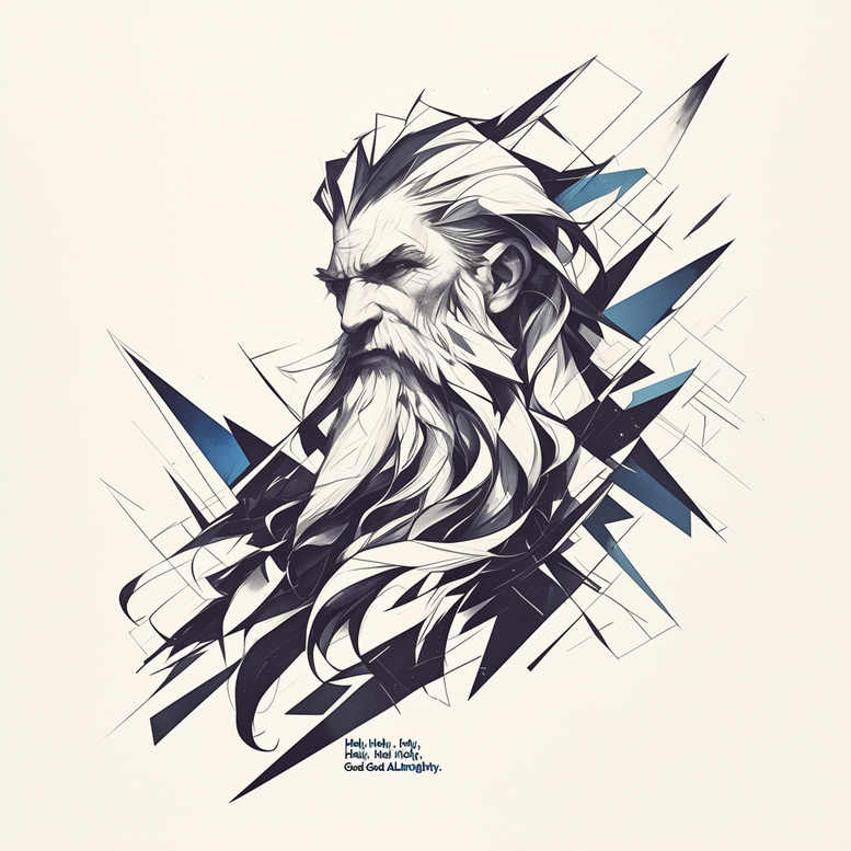 god-of-universe – tattoo design ideas free ai generated – surrealism-chromatic-flux – for-upper-back – Gallery: god-inkby-ai