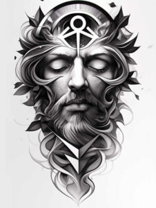 god-symbol – tattoo design ideas free ai generated – neotraditional-bold-texture – for-heel – Gallery: god-inkby-ai