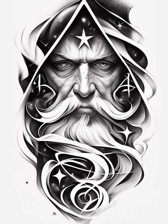 god-the-father – tattoo design ideas free ai generated – realism-skin-texture – for-lower-chest – Gallery: god-inkby-ai