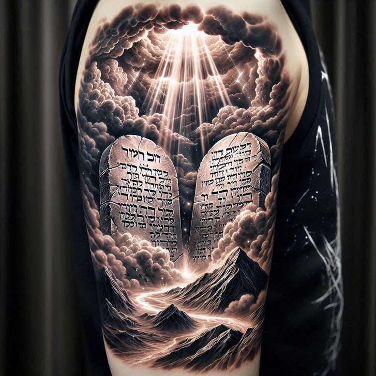 god-the-father – tattoo design ideas free ai generated – realism-tattoo-reflection – for-upper-back – Gallery: god-inkby-ai