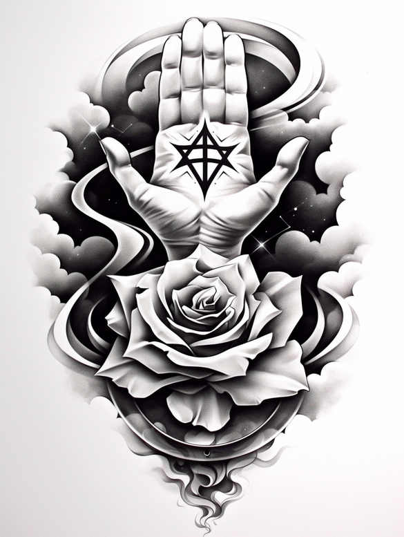 higher-power – tattoo design ideas free ai generated – neotraditional-dynamic-color – for-shoulder – Gallery: god-inkby-ai