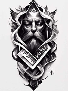 higher-power – tattoo design ideas free ai generated – neotraditional-rich-shading – for-forearm – Gallery: god-inkby-ai