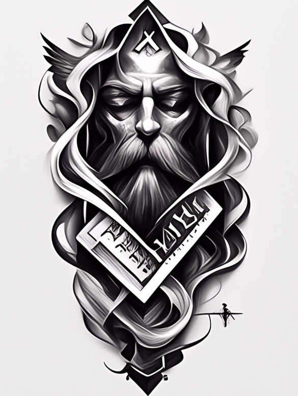 higher-power – tattoo design ideas free ai generated – neotraditional-rich-shading – for-forearm – Gallery: god-inkby-ai
