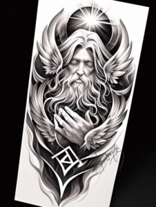 higher-power – tattoo design ideas free ai generated – surrealism-unearthly – for-side – Gallery: god-inkby-ai
