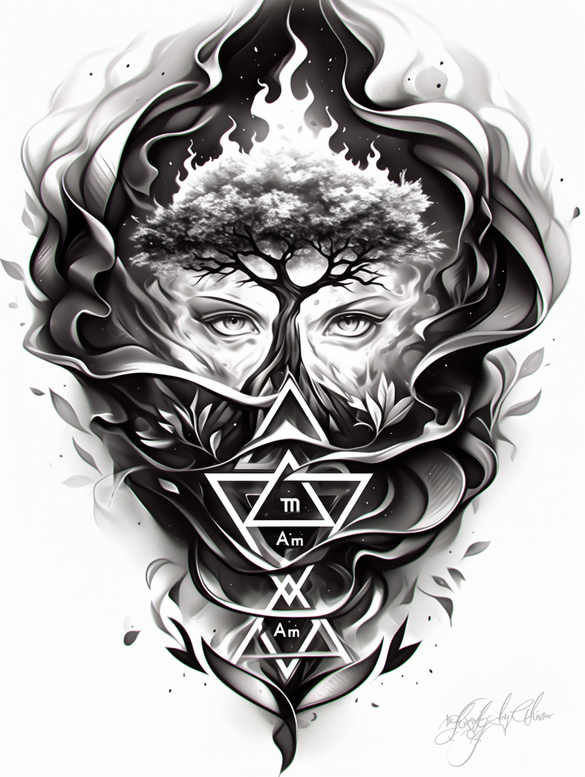 holy-presence – tattoo design ideas free ai generated – neotraditional-enhanced-shading – for-fingers – Gallery: god-inkby-ai