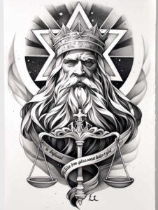 holy-presence – tattoo design ideas free ai generated – surrealism-symbolic-motifs – for-calf – Gallery: god-inkby-ai