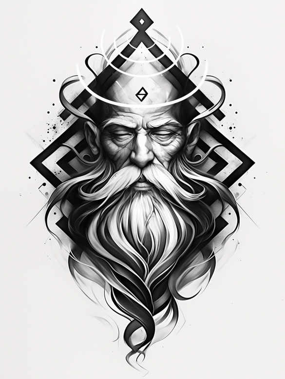 holy-spirit – tattoo design ideas free ai generated – realism-portrait-realism – for-outer-arm – Gallery: god-inkby-ai