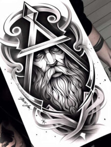 mystical-god – tattoo design ideas free ai generated – realism-emotional-depth – for-ribs – Gallery: god-inkby-ai