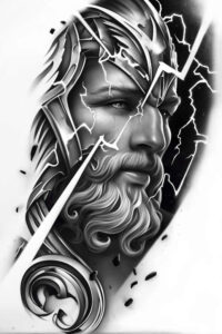 mystical-god – tattoo design ideas free ai generated – realism-true-skin – for-lower-chest – Gallery: god-inkby-ai