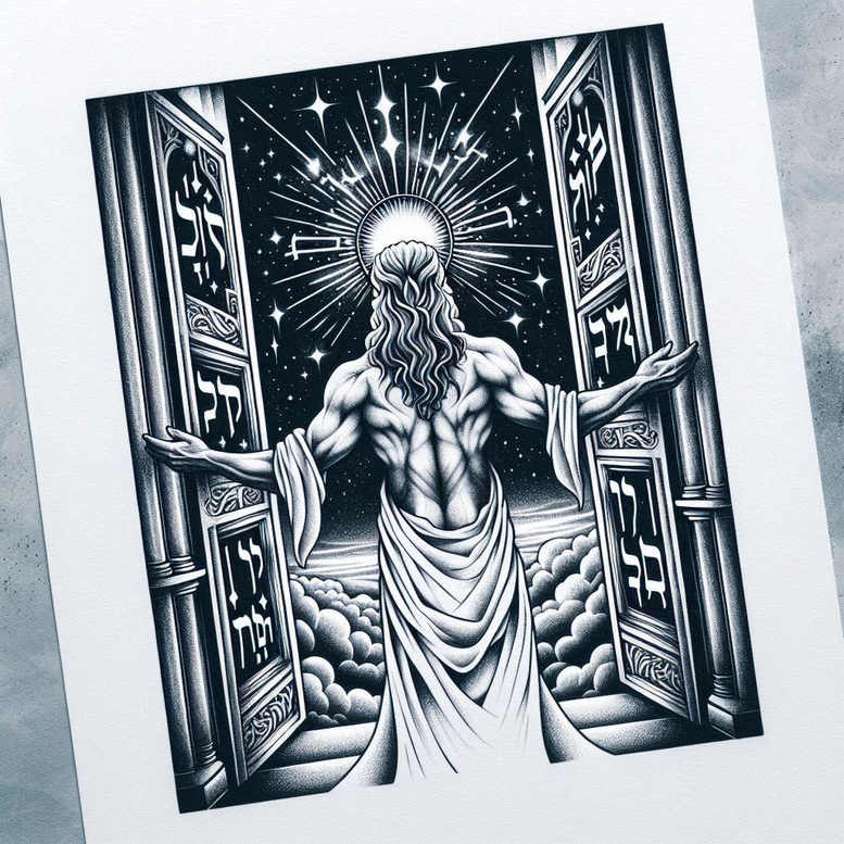 omniscient-god – tattoo design ideas free ai generated – neotraditional-bold-highlights – for-shin – Gallery: god-inkby-ai