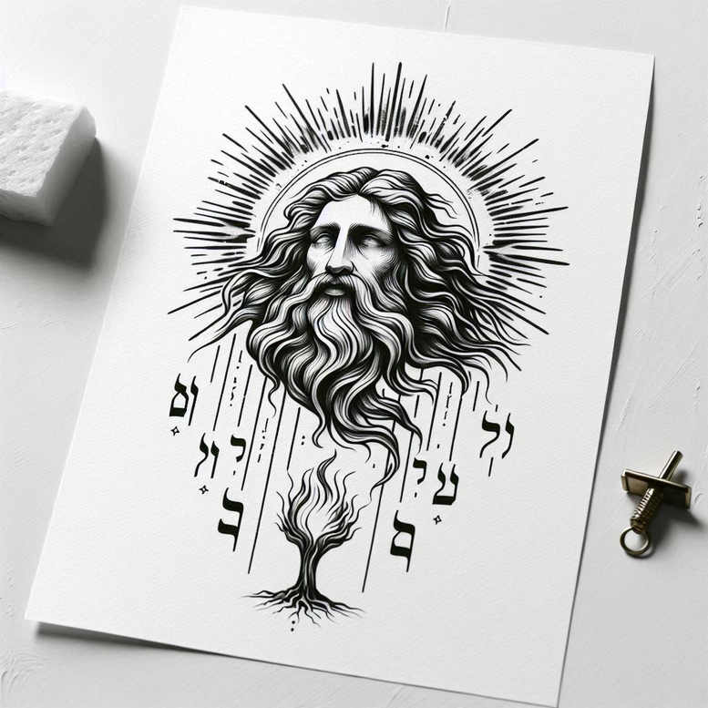 omniscient-god – tattoo design ideas free ai generated – neotraditional-enhanced-shading – for-wrist-side – Gallery: god-inkby-ai