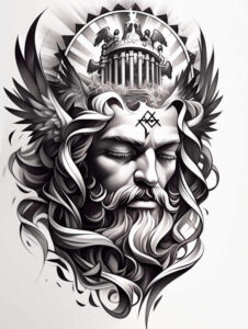 omniscient-god – tattoo design ideas free ai generated – realism-real-shadows – for-lower-arm – Gallery: god-inkby-ai