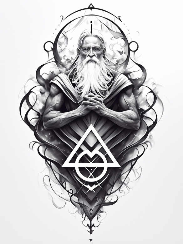 prayer-god – tattoo design ideas free ai generated – realism-photo-like-tattoo – for-calf – Gallery: god-inkby-ai