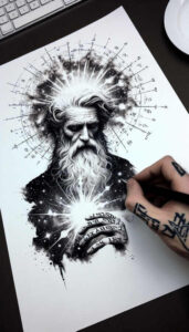 prayer-god – tattoo design ideas free ai generated – realism-textured-skin – for-sternum – Gallery: god-inkby-ai