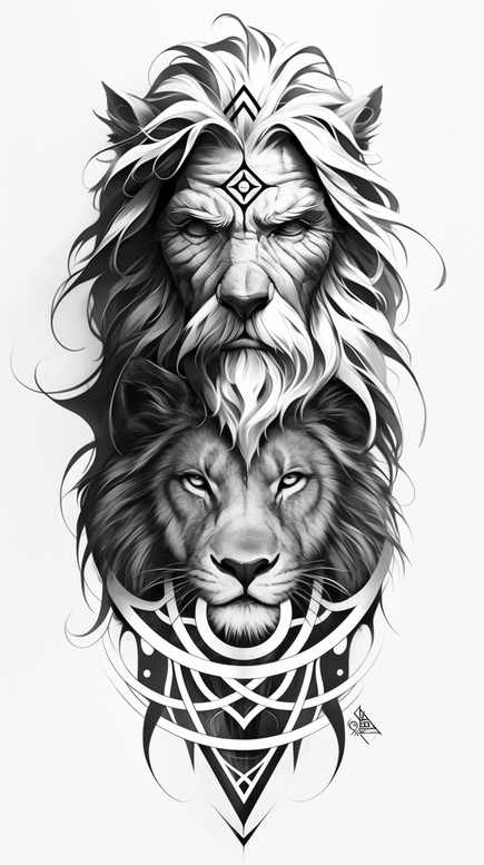 protector-god – tattoo design ideas free ai generated – realism-contrast-play – for-inner-arm – Gallery: god-inkby-ai