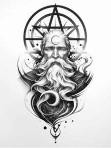 revelation – tattoo design ideas free ai generated – surrealism-enigmatic-light – for-upper-chest – Gallery: god-inkby-ai