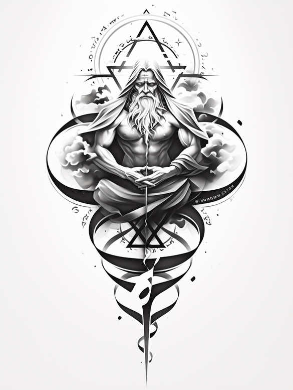revelation – tattoo design ideas free ai generated – surrealism-visual-paradox – for-upper-arm – Gallery: god-inkby-ai