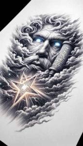 sacred-presence – tattoo design ideas free ai generated – neotraditional-color-richness – for-full-back – Gallery: god-inkby-ai