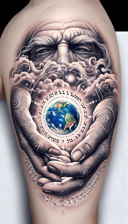 spiritual-guide – tattoo design ideas free ai generated – realism-natural-luminosity – for-abdomen – Gallery: god-inkby-ai