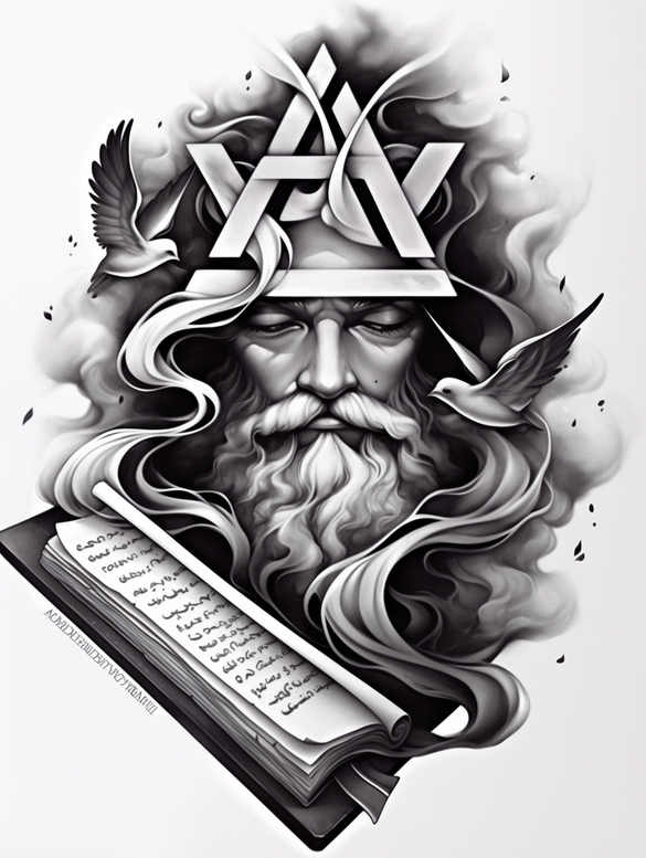 spiritual-guide – tattoo design ideas free ai generated – realism-skin-illusion – for-toe – Gallery: god-inkby-ai