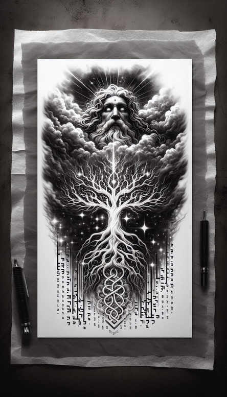 spiritual-guide – tattoo design ideas free ai generated – surrealism-chromatic-aberration – for-wrist – Gallery: god-inkby-ai