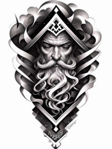 spiritual-power – tattoo design ideas free ai generated – neotraditional-clean-fill – for-sternum – Gallery: god-inkby-ai