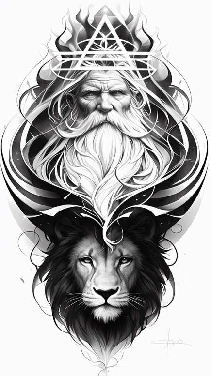 spiritual-power – tattoo design ideas free ai generated – realism-tactile-shading – for-fingers – Gallery: god-inkby-ai