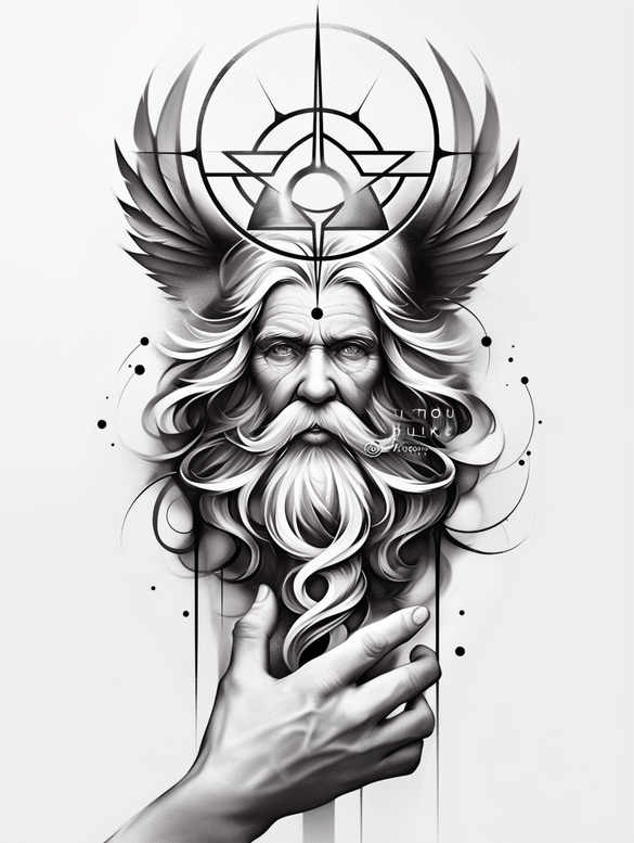 spiritual-presence – tattoo design ideas free ai generated – neotraditional-decorative-detail – for-stomach – Gallery: god-inkby-ai