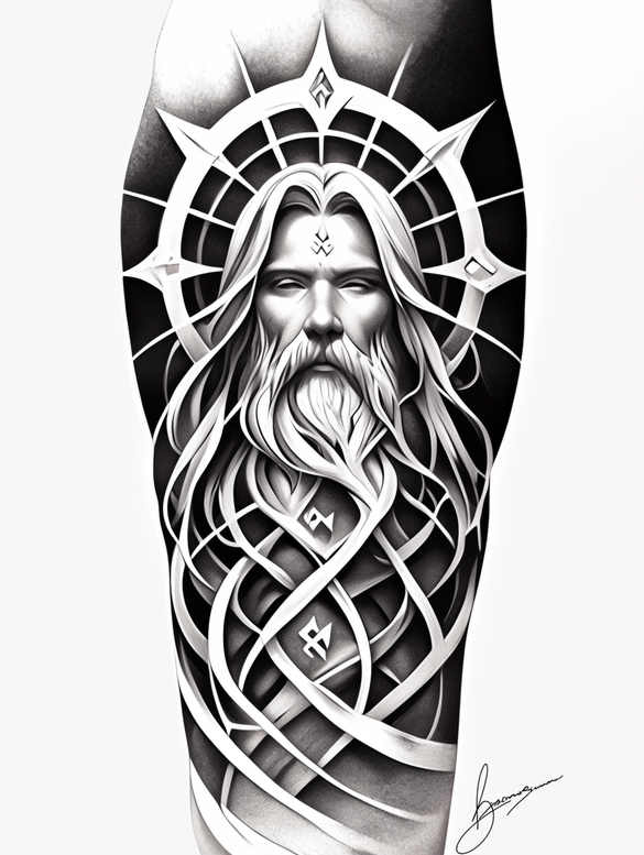 spirituality – tattoo design ideas free ai generated – realism-anatomical-accuracy – for-upper-arm – Gallery: god-inkby-ai