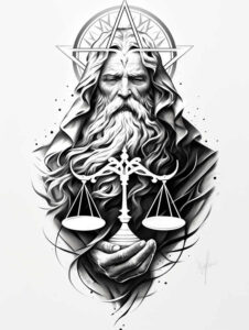 god tattoo design ideas vivid gradients divine aura embodying strength