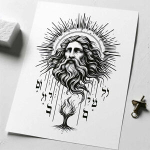 god tattoo design ideas illustrative style divine blessing meaning courage