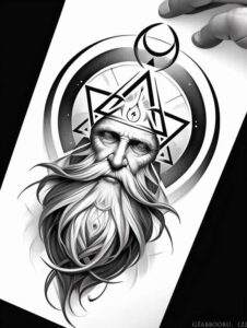 god tattoo design ideas textured fills divine light for shin
