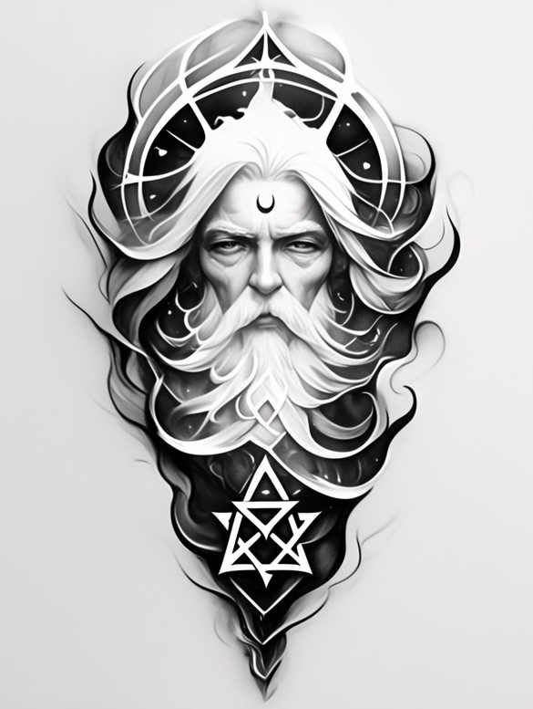 god tattoo design ideas textured shading divine light stands for resilience