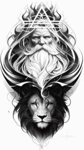 god tattoo design ideas dynamic shapes divine presence for chest