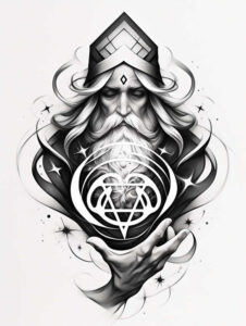 god tattoo design ideas enigmatic aura divine strength symbolising determination