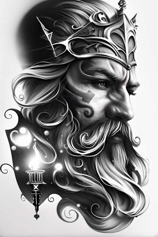 god tattoo design ideas illustrative style grace symbol of endurance