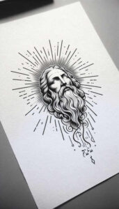 god tattoo design ideas Realism digital realism heavenly stands for courage