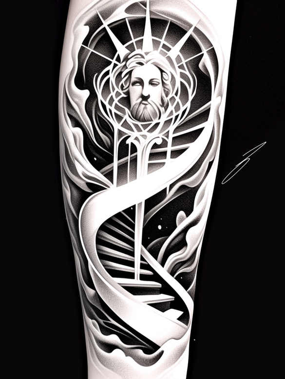 god tattoo design ideas defined outlines majestic for back of neck