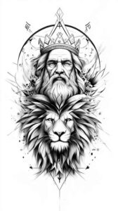 god tattoo design ideas dynamic composition mystical meaning courage