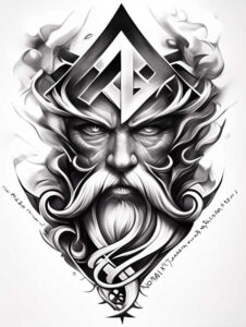 god tattoo design ideas realistic contrast mythical symbolising resilience