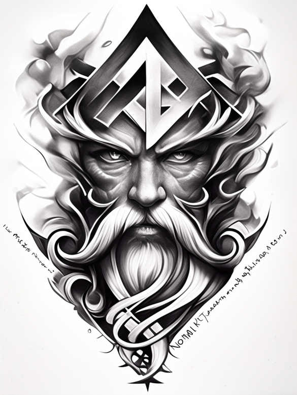 god tattoo design ideas realistic contrast mythical symbolising resilience