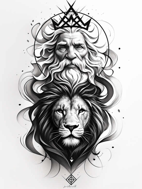 god tattoo design ideas spectral hues omnipotent symbolising determination