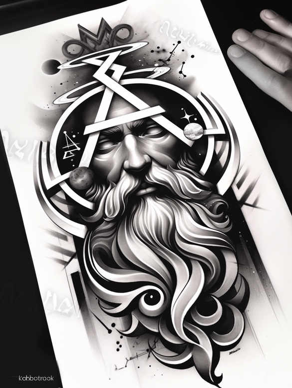 god tattoo design ideas Surrealism metaphysical omnipresent meaning strength