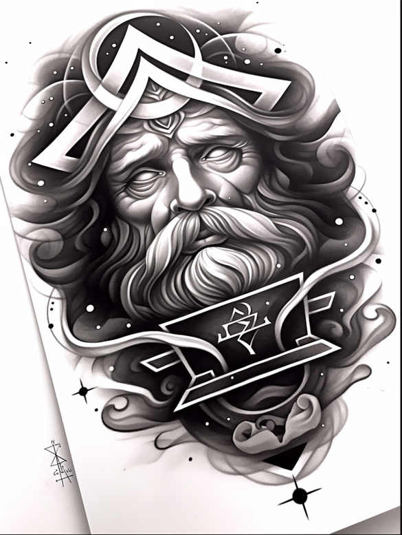 god tattoo design ideas textural detail omnipresent represents determination