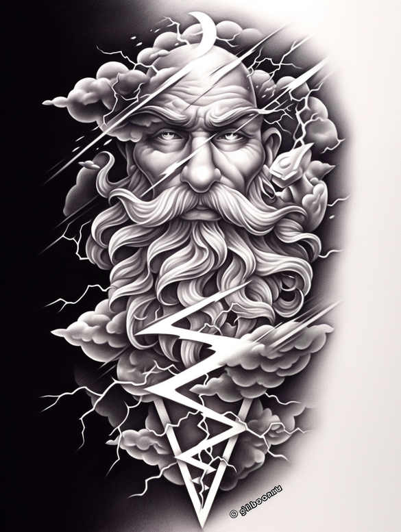 god tattoo design ideas Realism studio quality spiritual energy endurance and power