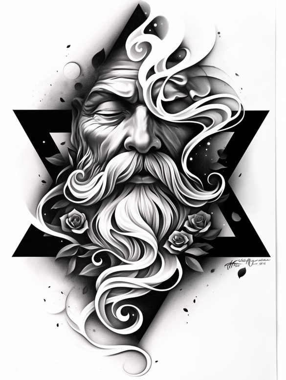 god tattoo design ideas Realism depth of field spiritual for back shoulder
